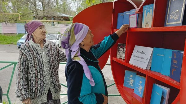 Во дворах микрорайонов Шымкента открыли уличные библиотеки для обмена книгами