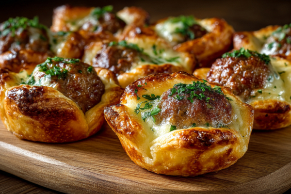 Ужин из пачки теста и полкило фарша &mdash; хрустящие корзиночки с мясом и сыром съедают первыми