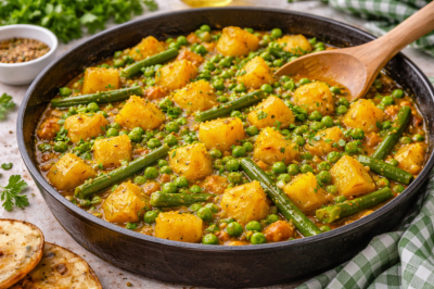 Вкусное постное блюдо &mdash; карри из картошки с овощами. Оценили даже мясоеды