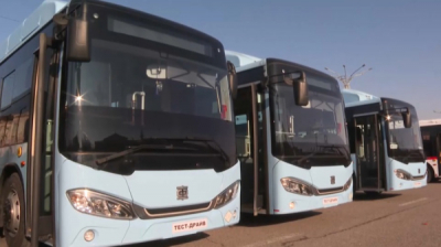 Автопарк Тараза пополнился 35 новыми автобусами