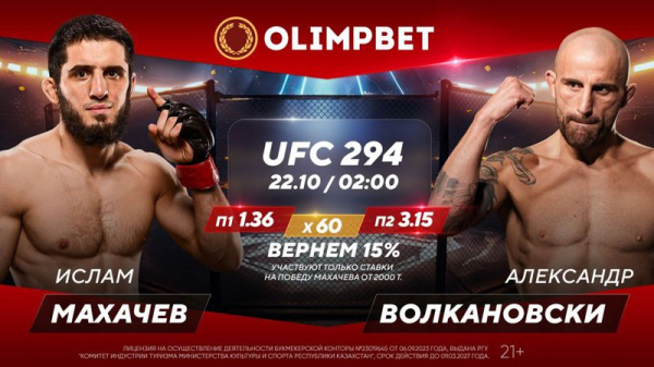 Махачев vs Волкановски: кешбэк от Olimpbet на второй "бой года"!