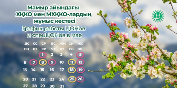 График работы ЦОНов и спецЦОНов в праздничные дни
