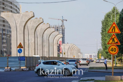 Из-за строительства LRT ограничено движение по улице Сыганак в Астане
