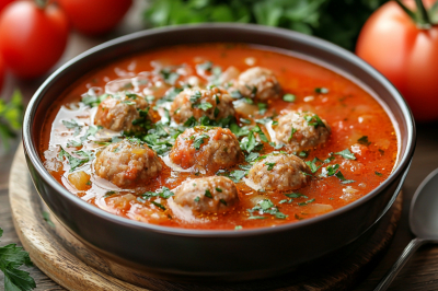 Томатный суп с фрикадельками: сытный домашний обед, который согреет в морозный день